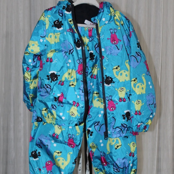 LZii 2 Piece Child Monsters Fleece Lined Hooded. Approx. Sz. 2T - Picture 1 of 10